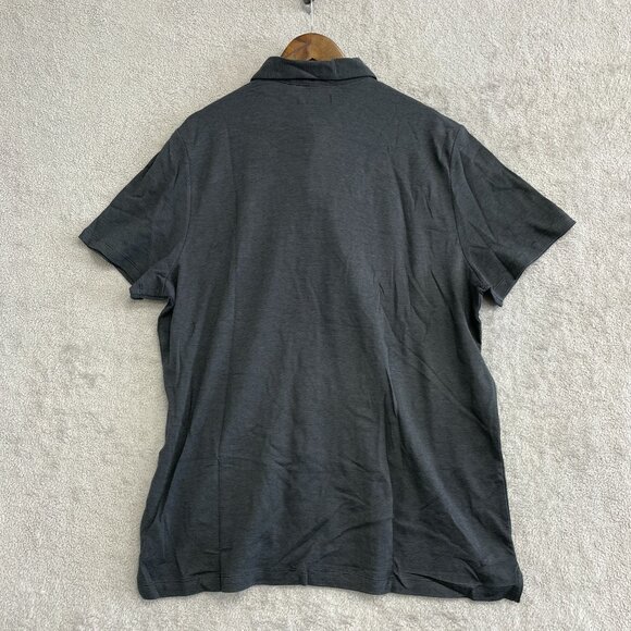 NEW Banana Republic Men's XXL Luxe Touch Performance Polo Shirt Gray Pinstripe - Picture 3 of 8